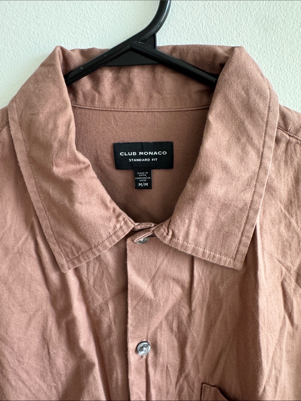Club Monaco Men's Rust-Brown Long Sleeve Button-Down Shirt - Picture 2 of 4
